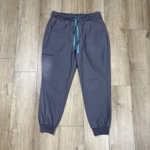 Figs Technical Collection Jogger Scrub Pants Gray Large Petite W22SW2012P